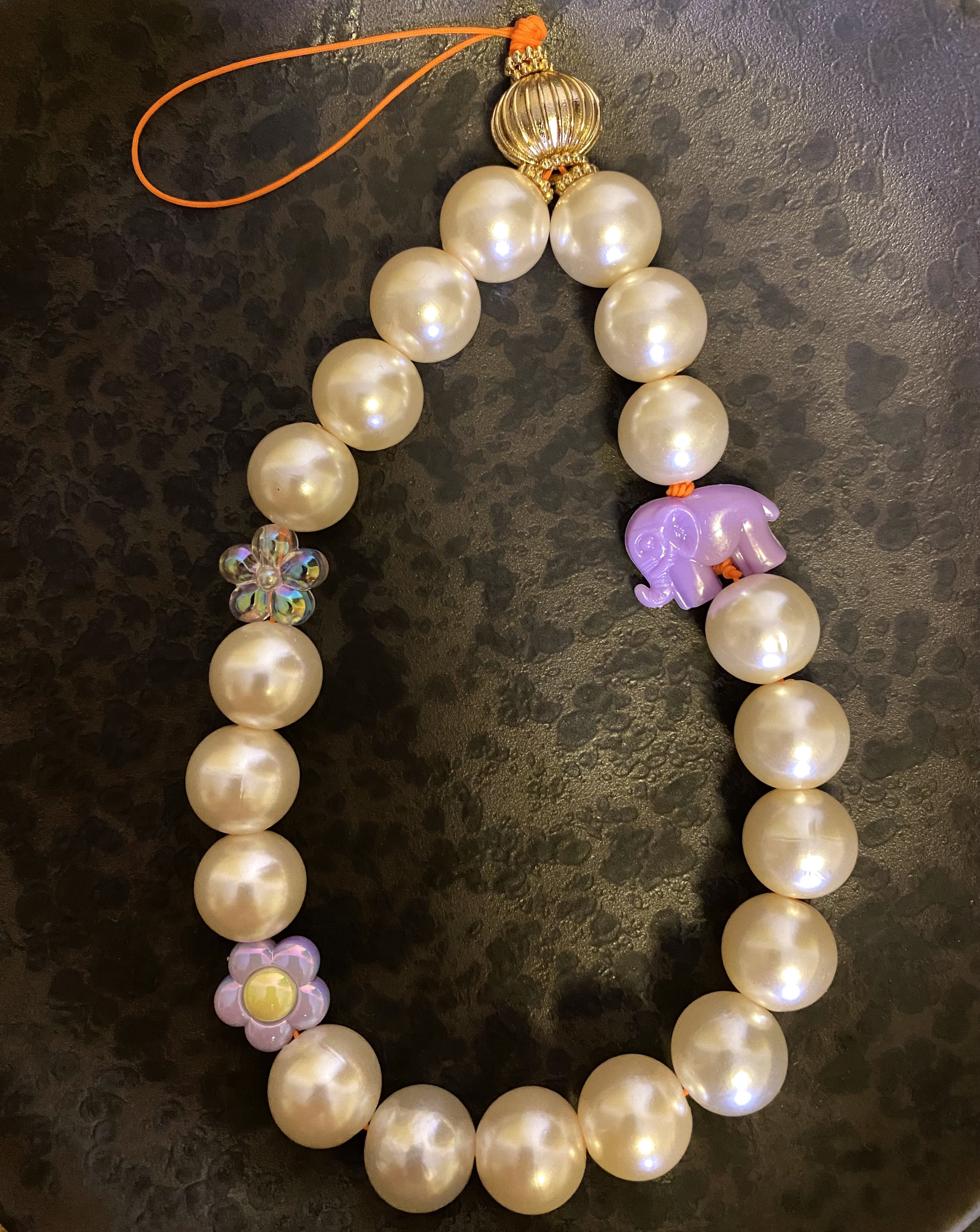Purple Elephant Phone Charm