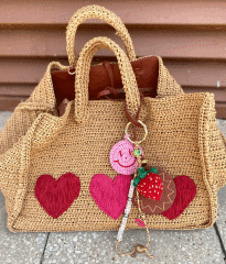 Pink Smile Bag Charm