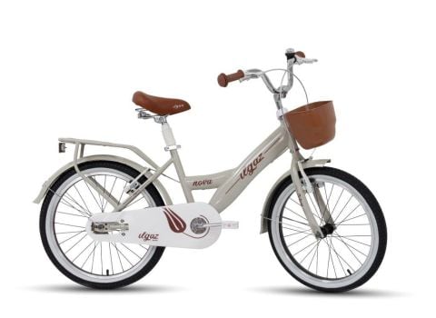 TommyBike Latte Hasır Sepetli, Deri Elcikli 20 Jant Çocuk Bisikleti, 6-9 Yaş Çocuk Bisikleti