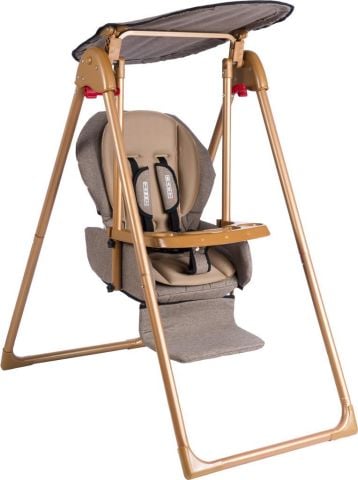 Tommybaby Crazy Gold Salıncak Bebek Çocuk Salıncağı Mama Sandalyesi ANTRASİT
