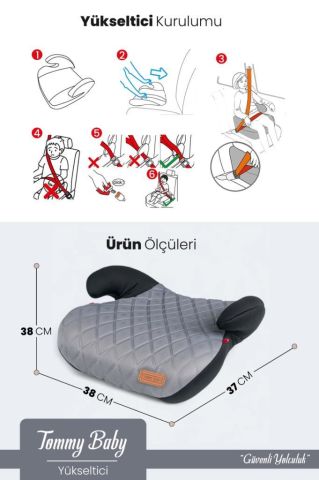 TommyBaby Yükseltici 15-36 KG Yükseltici Oto Koltuğu