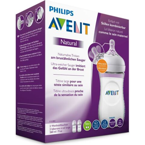 Natural Pp Biberon 260ml Ikili