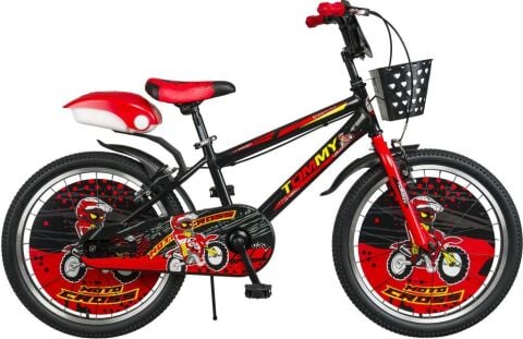 TommyBike 20 jant Bisiklet Lüx Aksesuarlı Cocuk Bisikleti 6 -10 Yaş KIRMIZI