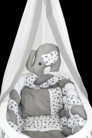 TommyBaby Masal Sepet Beşik Ahşap Beşik Örgülü Uyku Setli Doğal Ahşap Beşik