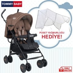 Tommybaby Caprice Tam Yatar Baston Bebek Arabası Puset KAHVE - Tommy Baby