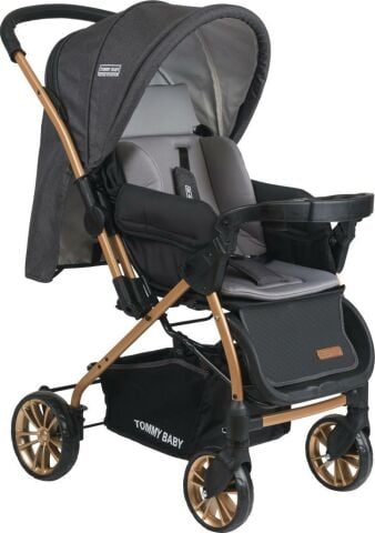 Tommybaby TB-980 Gold Çift Yönlü Bebek Arabası Puset