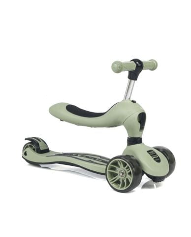 Smart Oturaklı Çocuk Scooter 3 Tekerlekli Işıklı Ledli Scooter Yükseklik Ayarlı 1-5 Yaş