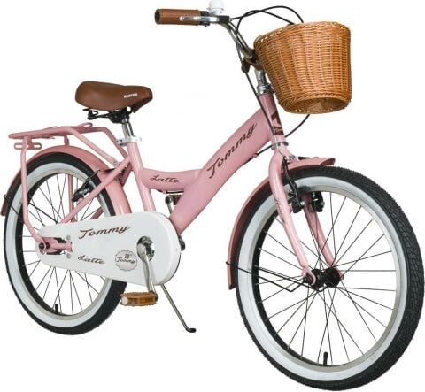 TommyBike Latte Hasır Sepetli, Deri Elcikli 20 Jant Çocuk Bisikleti, 6-9 Yaş Çocuk Bisikleti