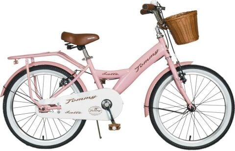 TommyBike Latte Hasır Sepetli, Deri Elcikli 20 Jant Çocuk Bisikleti, 6-9 Yaş Çocuk Bisikleti