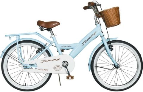 TommyBike Latte Hasır Sepetli, Deri Elcikli 20 Jant Çocuk Bisikleti, 6-9 Yaş Çocuk Bisikleti