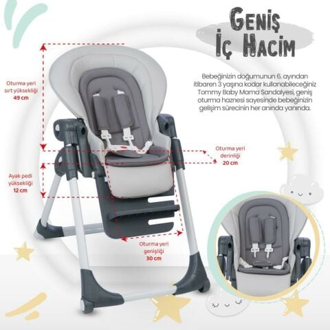 TommyBaby Premium Lüx Mama Sandalyesi