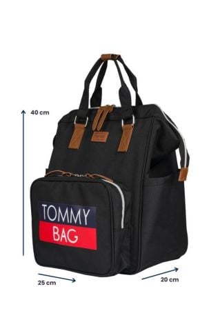 TommyBaby Soft Anne Bebek Bakım Sırt Çantası Termal Biberonlu Bebek Arabası Askı Aparatlı