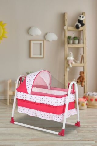 Tommybaby Yuvam Lüx Sepet Beşik Portatif Bebek Beşiği Sallanır Beşik