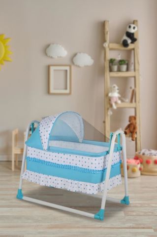 Tommybaby Yuvam Lüx Sepet Beşik Portatif Bebek Beşiği Sallanır Beşik