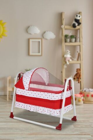 Tommybaby Yuvam Lüx Sepet Beşik Portatif Bebek Beşiği Sallanır Beşik