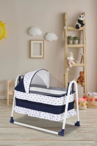 Tommybaby Yuvam Lüx Sepet Beşik Portatif Bebek Beşiği Sallanır Beşik GRİ