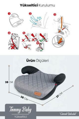 TommyBaby Yükseltici 15-36 KG Yükseltici Oto Koltuğu