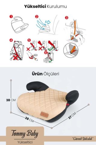 TommyBaby Yükseltici 15-36 KG Yükseltici Oto Koltuğu