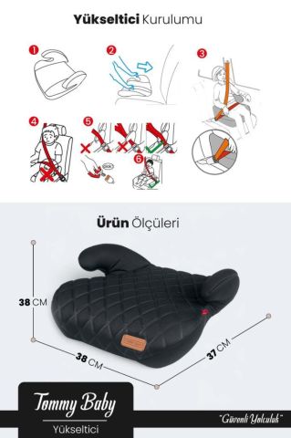 TommyBaby Yükseltici 15-36 KG Yükseltici Oto Koltuğu