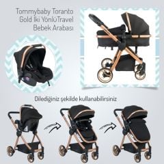 Tommybaby Toranto Gold Vip Travel Sistem Bebek Arabası + Puset
