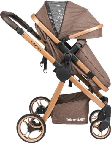 Tommybaby Toranto Gold Vip Travel Sistem Bebek Arabası + Puset SİYAH