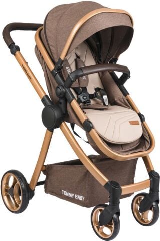 Tommybaby Toranto Gold Vip Travel Sistem Bebek Arabası + Puset SİYAH