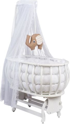 TommyBaby Sepet Beşik Ahşap Beşik Uyku Setli Doğal Ahşap Beşik bambu00