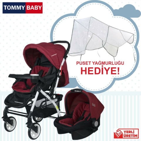 Tommybaby Eagle Travel (Seyahat) Sistem Bebek Arabası FÜME