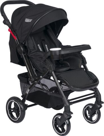 TommyBaby Tornado Travel Çift Yönlü Bebek Arabası Seyahat Sistem Puset SİYAH