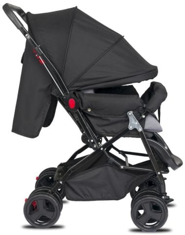 TommyBaby Classic Travel Çift Yönlü Bebek Arabası Tam Yatarlı Puset SİYAH