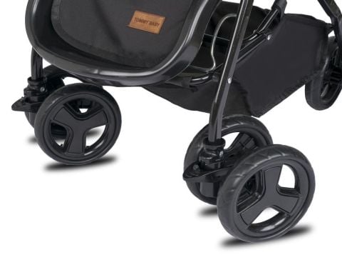 TommyBaby Classic Travel Çift Yönlü Bebek Arabası Tam Yatarlı Puset SİYAH