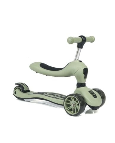 Smart Oturaklı Çocuk Scooter 3 Tekerlekli Işıklı Ledli Scooter Yükseklik Ayarlı 1-5 Yaş