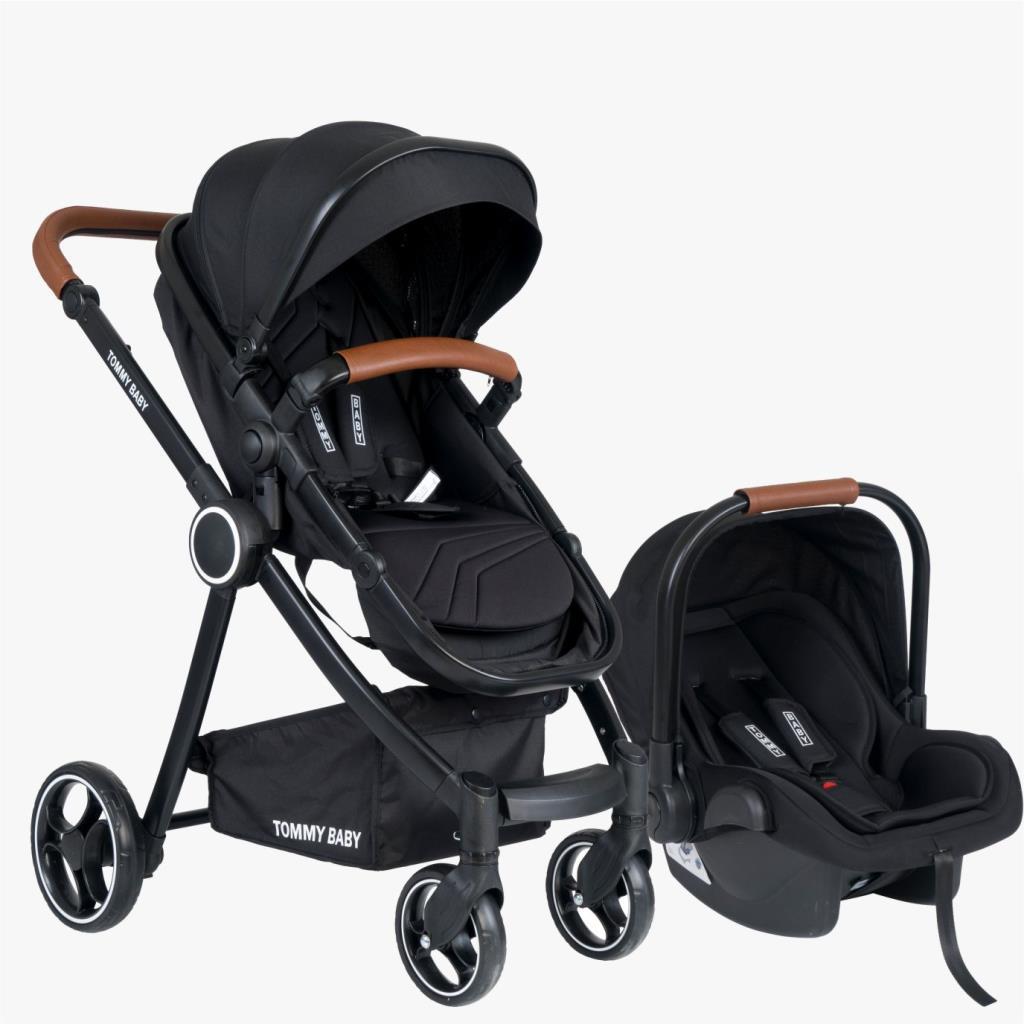 Tommybaby Toranto Black Vip Travel Sistem Bebek Arabası + Puset SİYAH