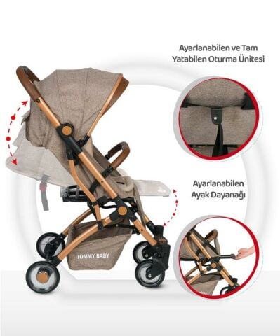 Tommybaby Golf Kabin Bebek Arabası Gold Kabin Boy
