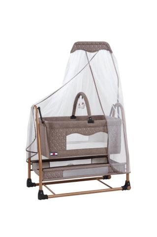 TommyBaby Rüya Tüllü Sepet Beşik Sallanabilir Bebek Beşiği Tüllü Beşik