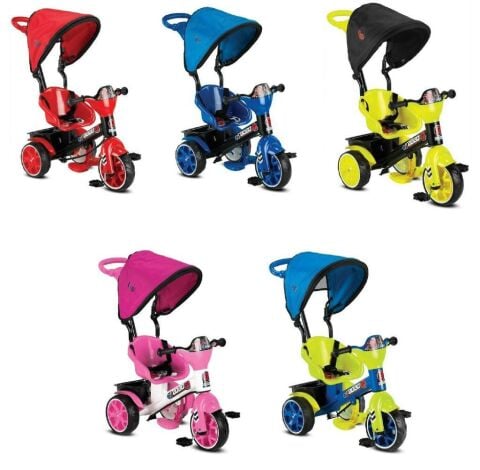 Babyhope Bobo Speed Tenteli İtmeli 3 Teker Bisiklet