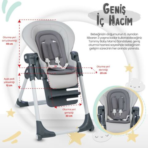 TommyBaby Premium Lüx Mama Sandalyesi