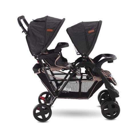 Babyhope P - 738 Arka Arkaya İkiz Bebek Arabası