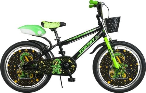 TommyBike 20 jant Bisiklet Lüx Aksesuarlı Cocuk Bisikleti 6 -10 Yaş YEŞİL