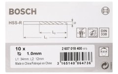 Bosch HSS-R 1*34 mm 10'lu Paket