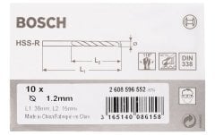 Bosch HSS-R 1,2*38 mm 10'lu Paket