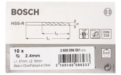 Bosch HSS-R 2,4*57 mm 10'lu Paket