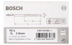 Bosch HSS-R 2,5*57 mm 10'lu Paket