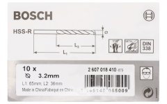 Bosch HSS-R 3,2*65 mm 10'lu Paket