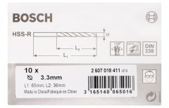 Bosch HSS-R 3,3*65 mm 10'lu Paket