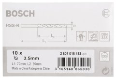 Bosch HSS-R 3,5*70 mm 10'lu Paket