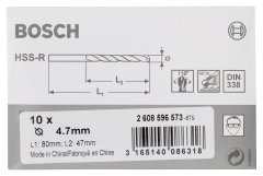 Bosch HSS-R 4,7*80 mm 10'lu Paket