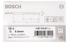Bosch HSS-R 5*86 mm 10'lu Paket