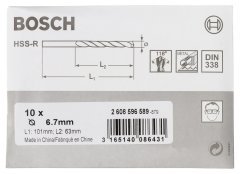 Bosch HSS-R 6,7*101 mm 10'lu Paket