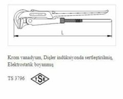 İzeltaş Maşalı Boru Anahtarı 3'' (85') -Krom vanadyum, garantili